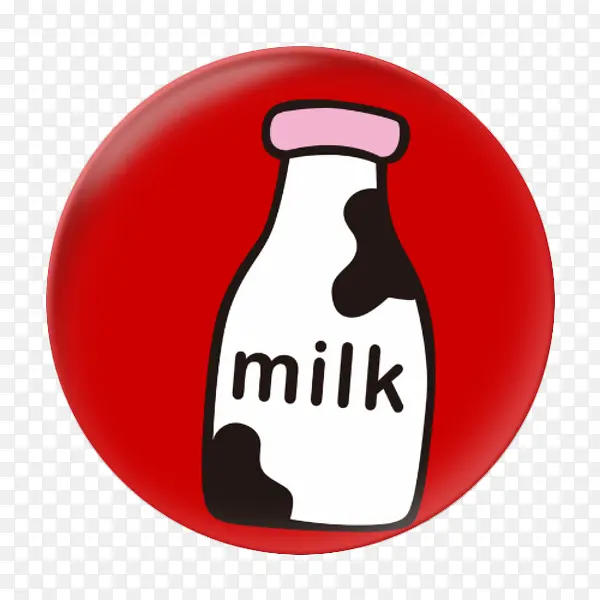 可爱的卡通牛奶瓶标签