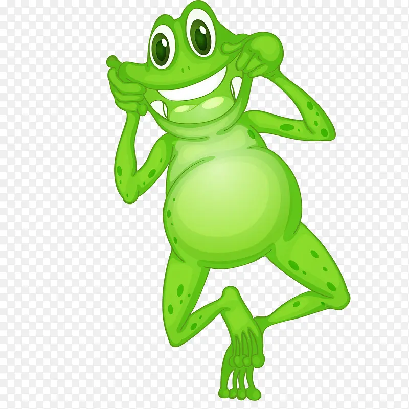 可爱微笑的青蛙设计