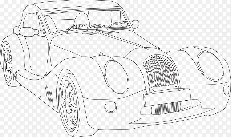 素描汽车