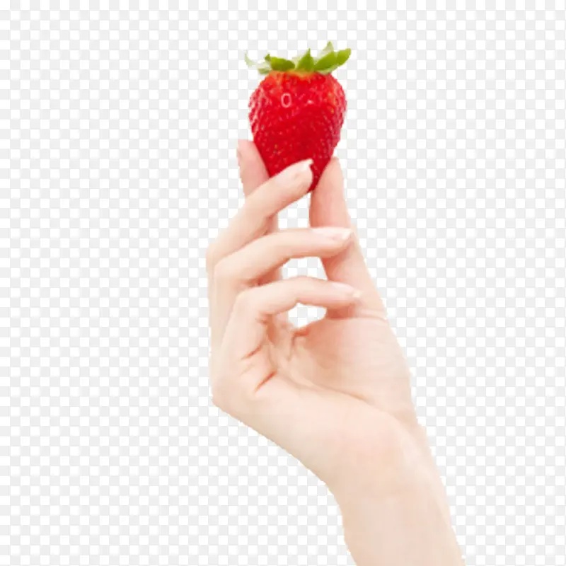 手托草莓