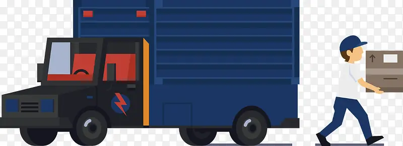 卡通物流运输车