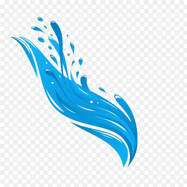 蓝色卡通水浪图案PNG图片素材下载_图片编号8848169-PNG素材网