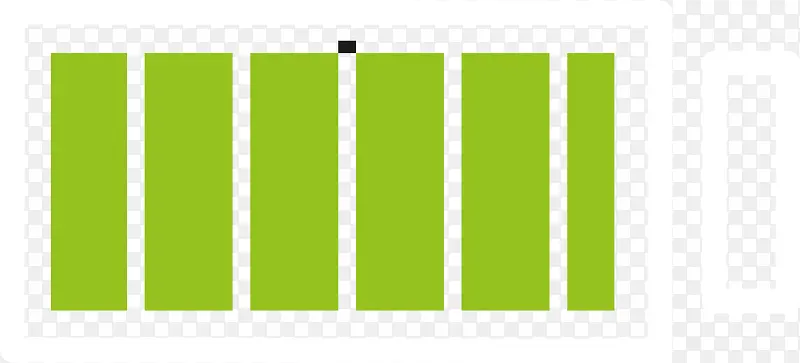 矢量绿色低能耗电池图