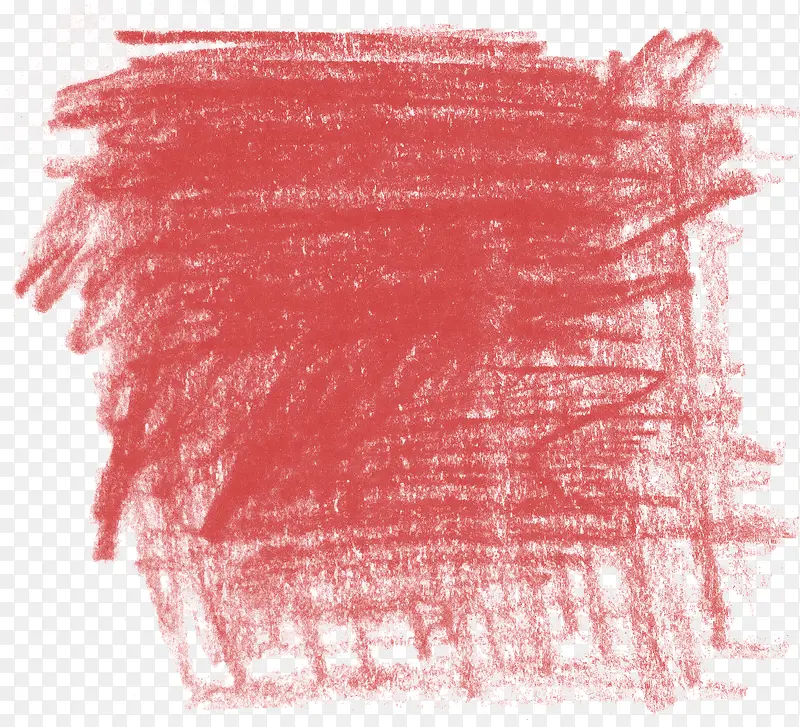 红色线条蜡笔笔刷