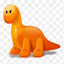 恐龙橙色图标