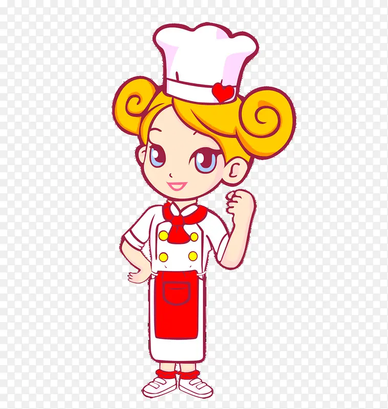 美女卡通厨师