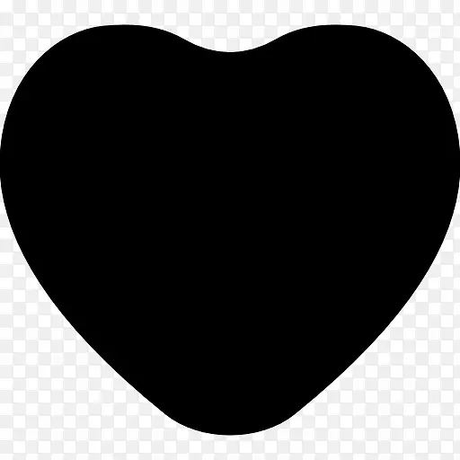圆形的黑色的心图标