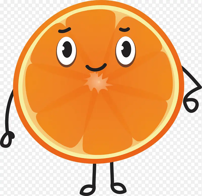 无奈表情的橙子