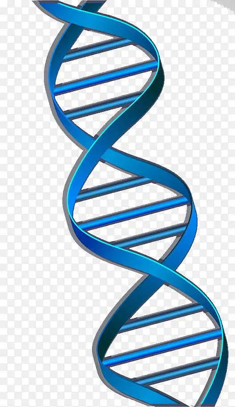 蓝色DNA双螺旋图形