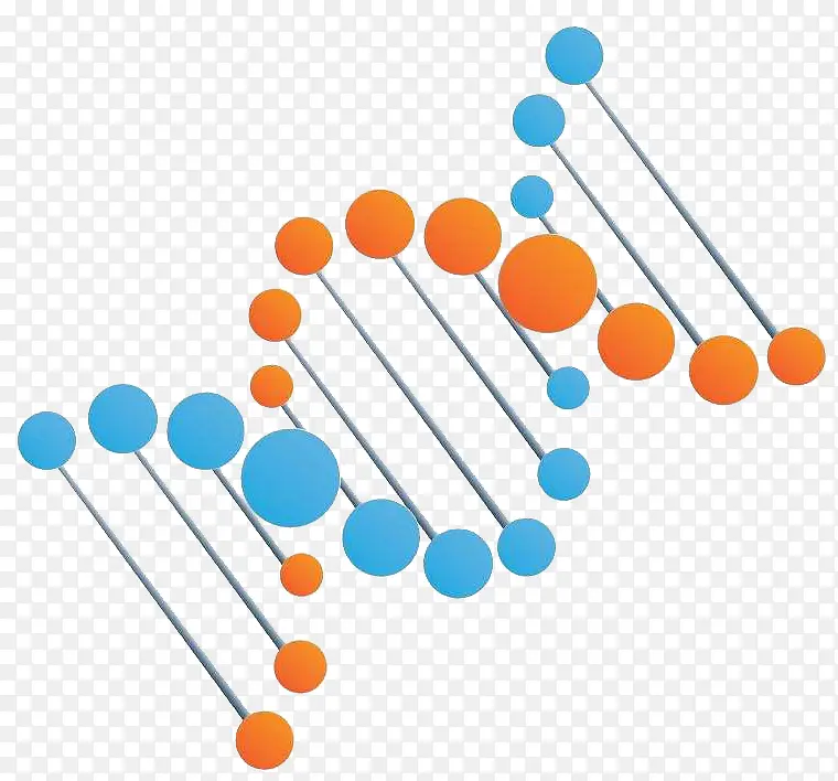 简约DNA双螺旋基因链图形