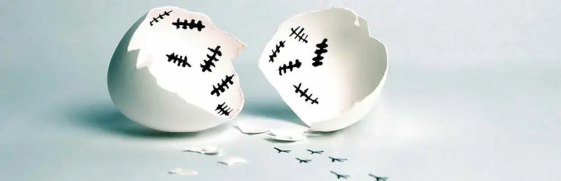 鸡蛋概念banner创意设计