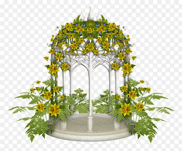 植物花朵装饰笼子