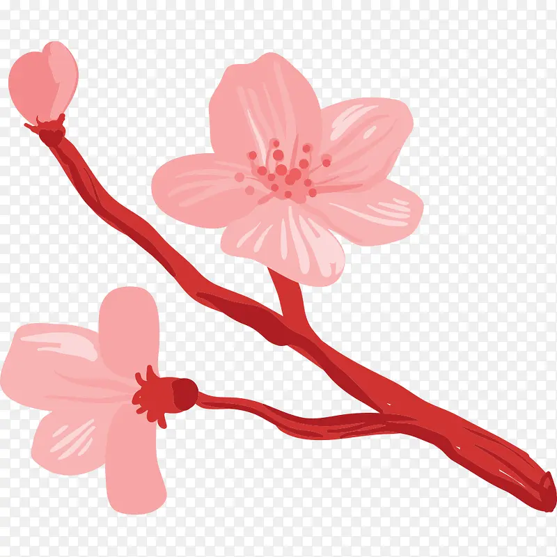水墨桃花