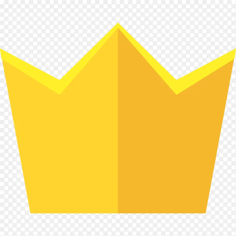 黄色几何皇冠卡通图标