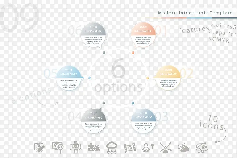 矢量目录图表集制作图片下载