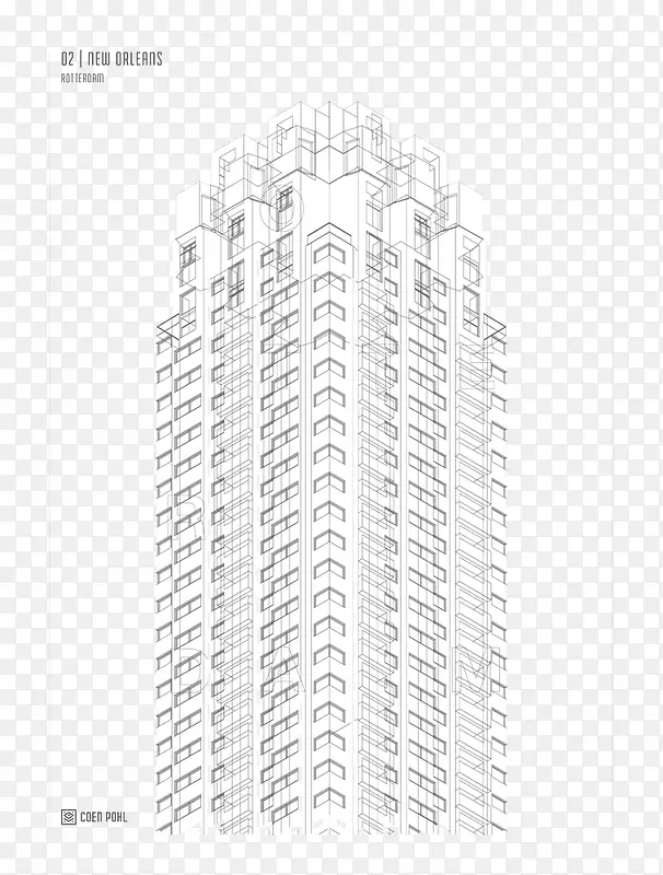 素描高楼图案