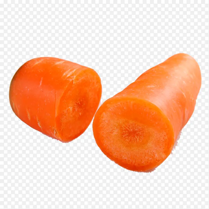 切开的新鲜胡萝卜