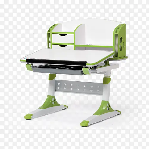 实物绿色儿童桌椅学习桌免抠