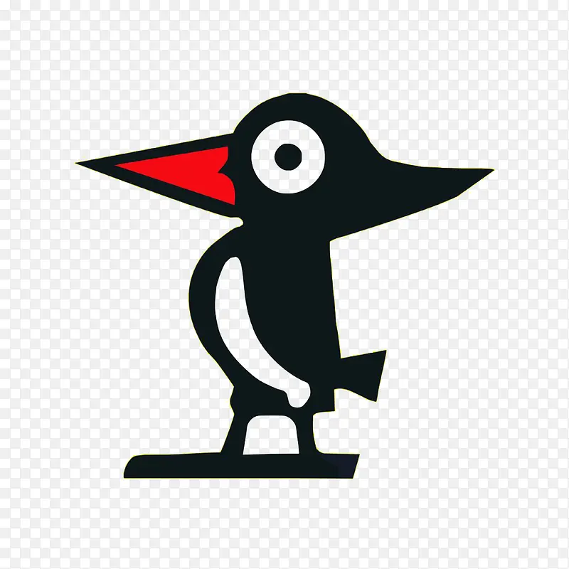 简化啄木鸟商标logo