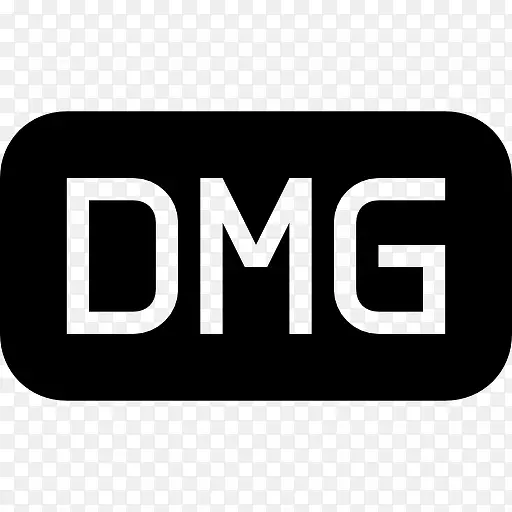 dmg文件黑色圆角矩形符号界面图标