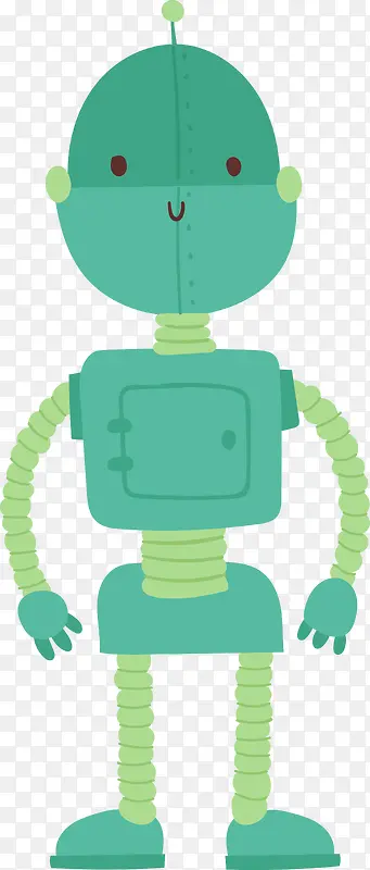 绿色微笑机器人