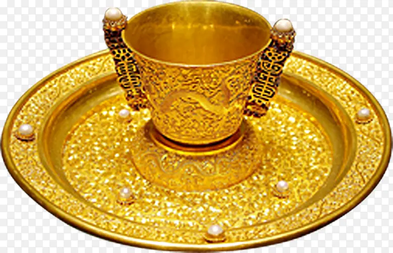 金色杯子传统元素集合
