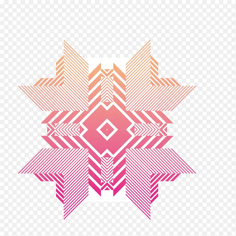 粉红色几何创意重叠图形