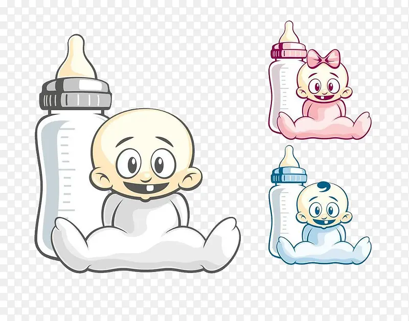 婴儿与奶瓶