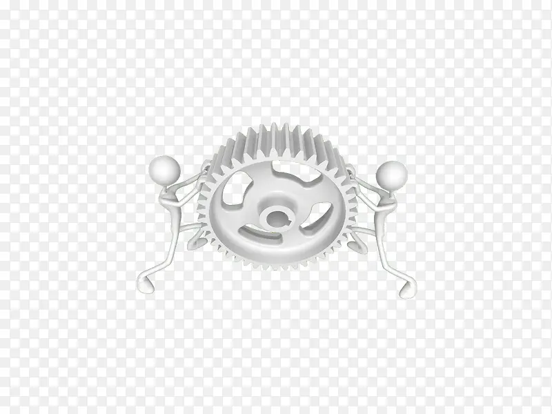 推齿轮的白色小人PNG图片素材下载_图片编号8879593-PNG素材网