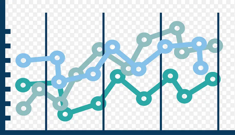 蓝色走势图素材