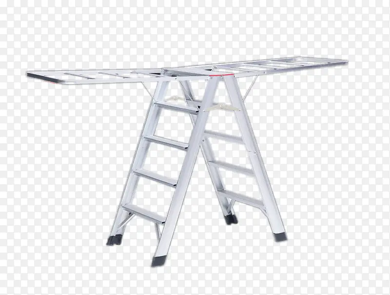 落地翼型折叠两用晒衣架铝步梯