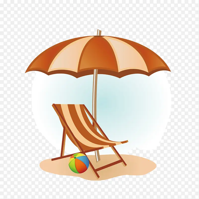 夏日海滩雨伞