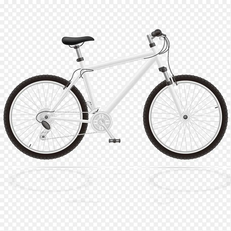 时尚白色单车设计矢量图