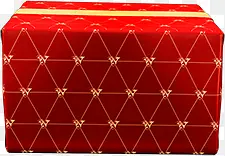 红色钻石装饰新年礼盒
