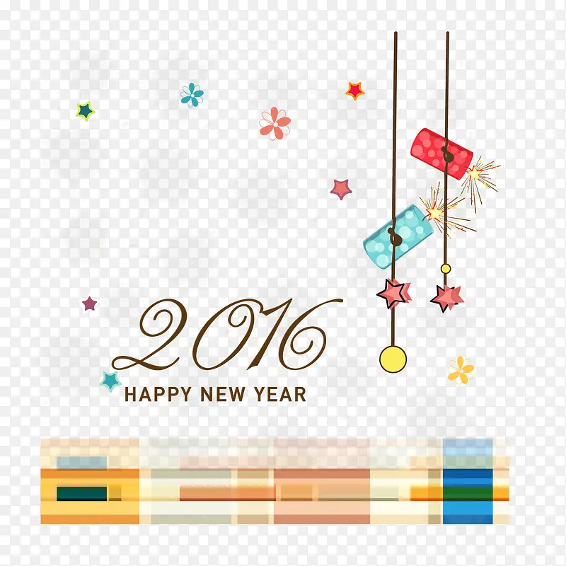 2016新年快乐可爱卡通