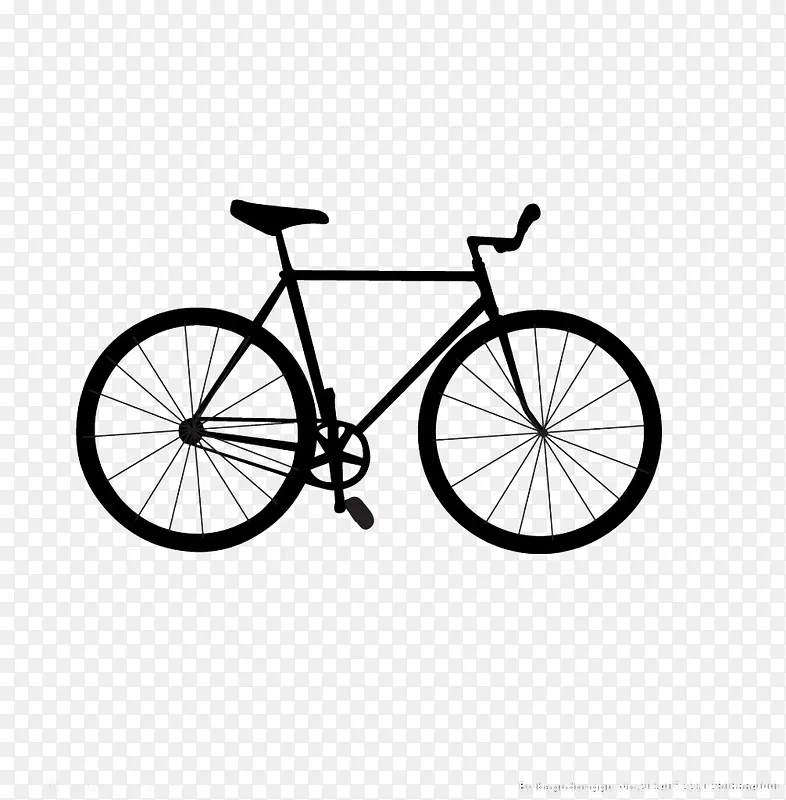 黑色自行车手绘图标