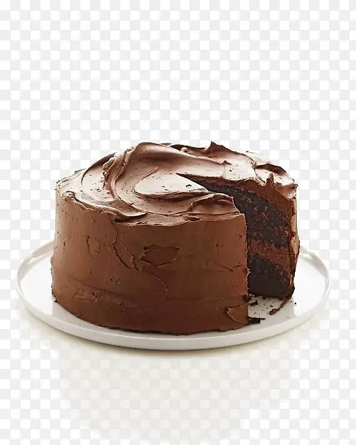 一碟子巧克力蛋糕