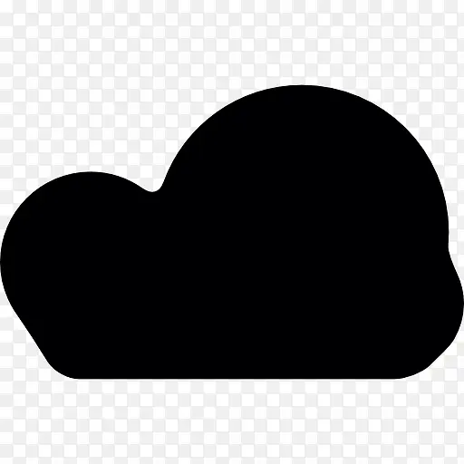 黑色蓬松的云图标