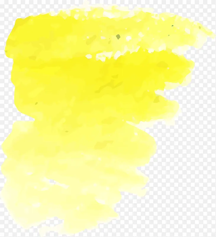 手绘黄色水彩涂鸦