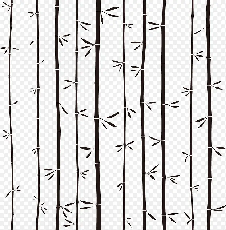 卡通竹叶竹子底纹