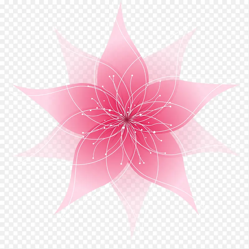 重叠旋转红花