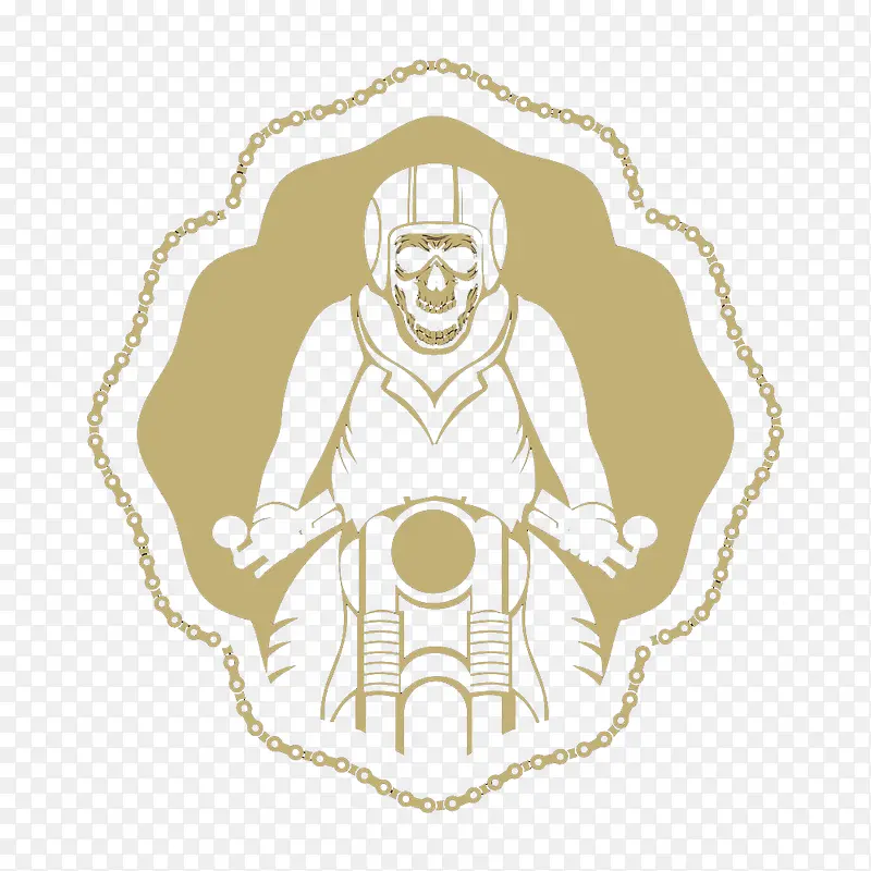 一个骑摩托的标志