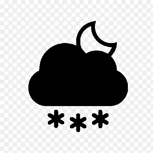 天气预报大雪符号图标