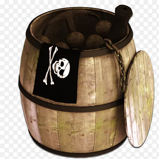 桶完整的木桶pirate-icons