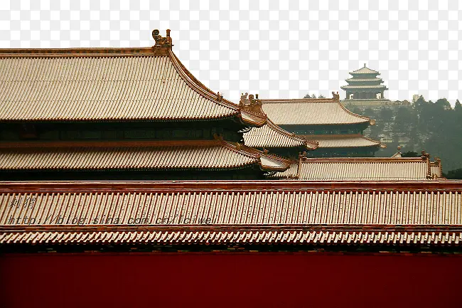 古代古典故宫角楼屋檐元素