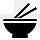 筷子碗简单的黑色iphonemini图标