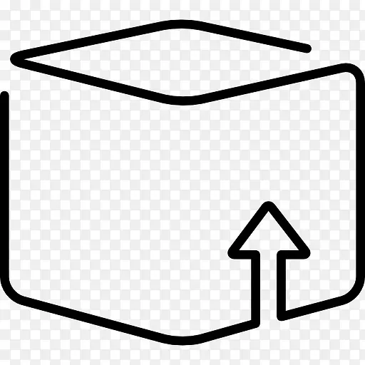 物流的立方体盒超薄轮廓图标