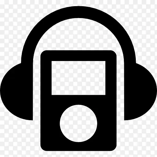 MP3播放器与耳机图标