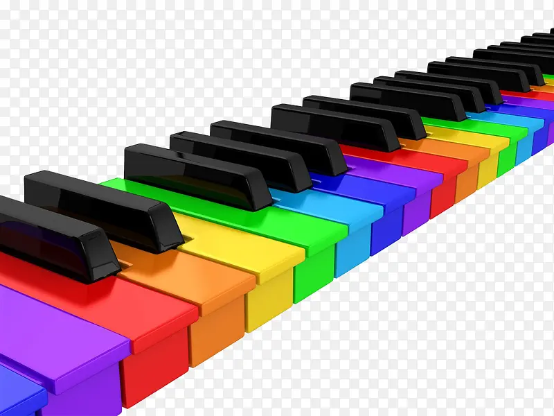 彩色琴键