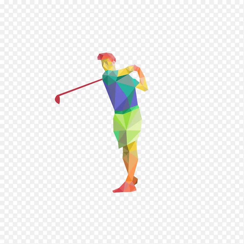 抽象高尔夫球手设计